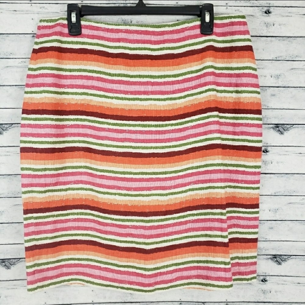 Talbots | Multicolor Striped Pencil Skirt